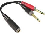 KLOTZ AYS-5 0, 2 m TRS 6, 3 mm aljzat - 2 x TS 6, 3 mm Y átalakítókábel