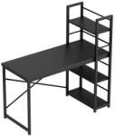 Huzaro Mark Adler Leader 4.0 Irodai Iróasztal polcokkal 120 x 60 x 75 cm - Fekete (MA-LEADER 4.0 BLACK) (MA-LEADER 4.0 BLACK)