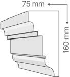 ANRO Kültéri díszléc BR-01 - natúr homlokzati párkány léc (BR-01)