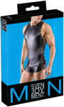 Svenjoyment - oldalt fűzős matt férfi felső (fekete) - szexshop