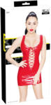 Black Level - fűzős lakk miniruha (piros) - szexshop
