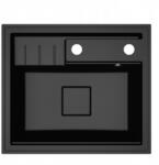  Gránit mosogató NERO Piazza-Evo + szifon (fekete)