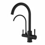 Welland Rialto 3 utas / vízszűrős mosogató csaptelep (fekete)