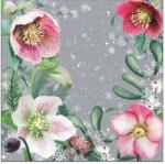 AMBIENTE Szalvéta 33x33cm 20db/csomag Helleborus Orientalis Grey