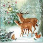 AMBIENTE Szalvéta 1db 33x33cmForest Celebration, Erdei karácsony