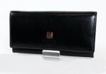 BLACKLINE fekete patentos nagy bőr pénztárca w8144-5a