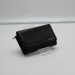 BLACKLINE fekete kívül cipzáras közepes bőr pénztárca w8627-3