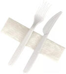 HoReCa Műanyag 2+1 újrahasználható evőeszköz szett - PS (MESET2)