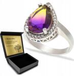 Ottomania Ezüst Gyűrű 925 Cirkónia És Ametiszt Ékszerek Nőknek Gravírozás (R067p_26r)