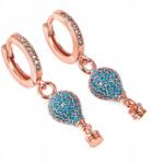 Ottomania Aranyozott Fülbevaló Rózsaszín Arany cirkóniákkal Ajándék Nőknek Gyönyörű (BO_020k)