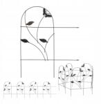 Relaxdays Kerti szegély fém 50 cm x 61, 5 cm fekete (10030957)