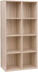 VASAGLE 8 kockás tároló könyvespolc, szabadon álló könyvespolc, tölgy (LBC024NLV1) - bontour