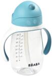 BÉABA Tanuló ivó palack Bidon Beaba Learning Cup 2in1 Windy Blue 300 ml szívószállal kék 8 hó-tól (BE913479)