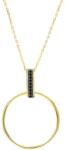 SAVICKI Colier cerc din aur 585 cu diamante negre 0.03 ct 42 cm
