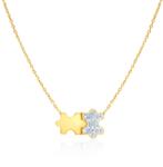 SAVICKI Colier puzzle din aur 585 cu diamante albe 0.02 ct 42 cm