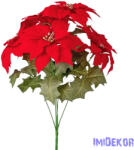  Mikulásvirág csokor, 36cm magas - Piros