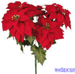  Mikulásvirág 5 ágú bársonyos csokor 37 cm