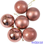  Karácsonyi gömb szett 6 db-os 6cm - Rosegold 2