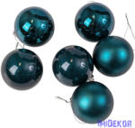  Karácsonyi gömb szett 6 db-os 6cm - Éjkék