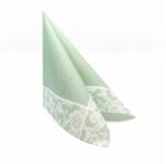 Okay textilhatású szalvéta 40x40 cm 50 lap/csomag Csipkemintás - menta