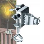  Erkélyernyő tartó 34 mm, horganyzott, korlátra szerelhető (6932586022821)