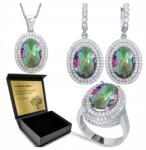 Ottomania 925-ÖS Ezüst Ékszerszett Cirkóniákkal És Topázzal Nőknek Gravírozás (R060_19r)