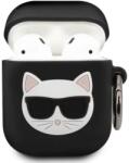 Karl Lagerfeld KLACA2SILCHBK AirPods acoperă negru silicon Choupette (KLACA2SILCHBK)
