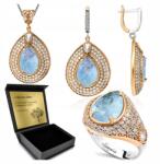 Ottomania Ezüst Ékszer Szett 925 Cirkónia Turmalin Szett Női Gravírozás (R166_15r)