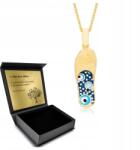 Ottomania Nyaklánc Aranyozott Ezüst Flip-flop Papucs Török Próféta Szemével Finom Gravírozás (529n)