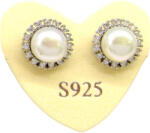 Pearl Stella ezüst bedugós fülbevaló (8 mm) (2025112202)