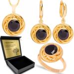 Ottomania Ezüst Ékszer Szett 925 Fekete Ónix Női Szett Gravírozás (kpl-099_15r)