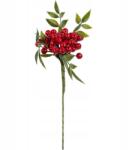 Goliat Ág Berkenye Piros Golyók 34CM Nád Kiegészítő Művirág (84-5909A RED)