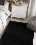 MAXISHOP Italia Collection Covor shaggy EVREN Negru 80 x 150 cm (475058) Covor