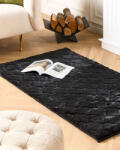 MAXISHOP Italia Collection Covor din blana sintetica GHARO Negru 80 x 150 cm (486520) Covor