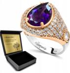 Ottomania Ezüst Gyűrű 925 Cirkónia És Ametiszt Ékszerek Nőknek Gravírozás (R136p_19r)