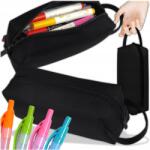  Iskolai tolltartó tasak fiúknak lányoknak az iskolába fekete tartó (Piórnik szkolny Czarny z Uchwytem)