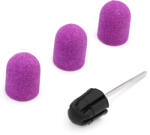 Global Fashion Set suport si 3 bucati smirghel rezerva pentru freza unghii, 13*19mm, liliac, granulatie 80