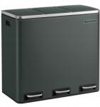 SONGMICS Szemeteskosár 3 rekesz x 18L antracit szürke szelektív hulladékgyűjtő edény (LTB54GS)