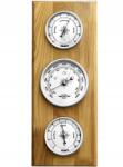 JVD Fából Készült Barométer Higrométer Analóg Hőmérő Jvd BA233.68 13x32 cm (barometr higrometr termometr analogowy)