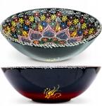 Ottomania Tál Kerámia Salátás Tál Nagy 30 CM Kézzel Díszített Festett 3, 5L (naczynia ceramiczne malowane zdobione)