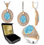 Ottomania Ezüst Ékszer Szett 925 Cirkónia Turmalin Szett Női Gravírozás (R164_16r)