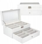 Korbi Doboz Szemüveg Tok Doboz Rendszerező Ajándék Öko Bőr Fehér G37 (Korbi ORGANIZER NA OKULARY BIAŁY G37)