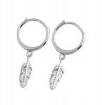  Ezüst fülbevaló, toll karikák