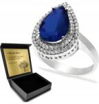 Ottomania Ezüst Gyűrű 925 Cirkónia És Zafír Ékszerek Nőknek Gravírozás (R082p_21r)