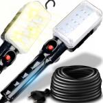 RETOO Műhelylámpa 25 Led Csatorna Kampó Mágnes 245V Kábel 5 Méter 1500 LM (E219)
