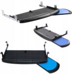 HuW Billentyűzettartó Polc Egérrel Az Íróasztalhoz Kihúzható Billentyűzet Fiók Fekete (WYSIWANA PÓŁKA POD KLAWIATURĘ CZARNA)