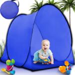  Strand sátor, önfelállító, kék, 146×146cm, üvegszál, UV+50 védelem