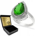 Ottomania Ezüst Gyűrű 925 Cirkónia És Smaragd Ékszerek Nőknek Gravírozás (R083p_25r)