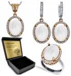 Ottomania 925-ÖS Ezüst Ékszerszett Cirkónia Gyöngyökkel Női Gravírozás Szett (R047_12r)