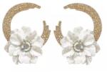 Fülbevaló arany virág strasszokkal